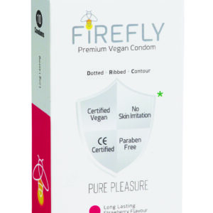 Firefly Premium Vegan Condom – Long Lasting Strawberry Flavour