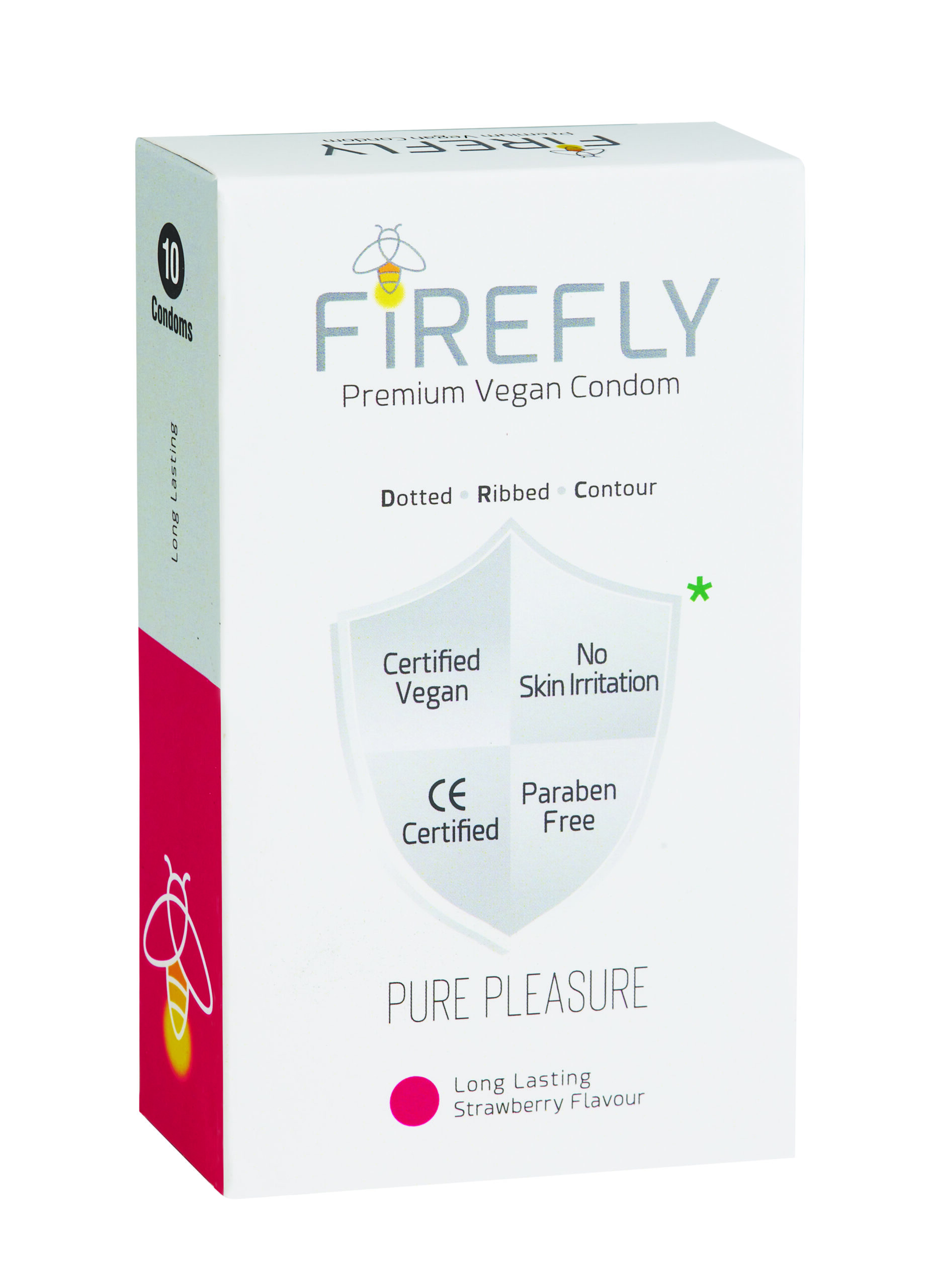 Firefly Premium Vegan Condom – Long Lasting Strawberry Flavour